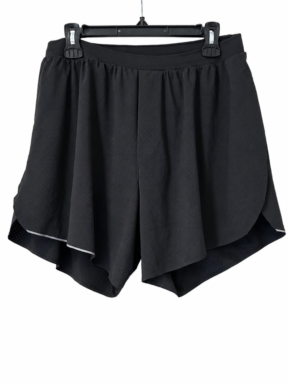 Lululemon Outpacer 6" Lined Running Shorts Men XL Black Perforated Mesh Pocket